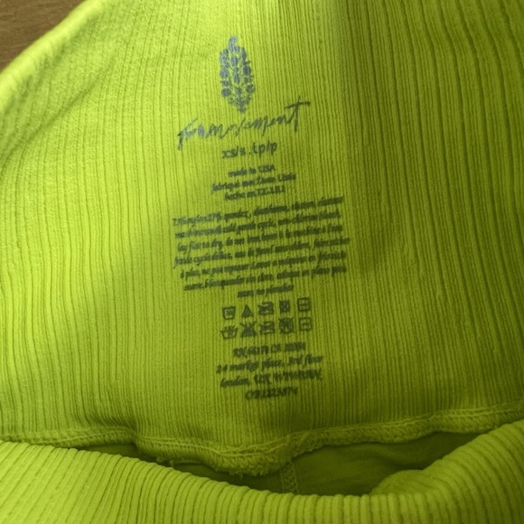 Free People Movement Leggings Good Karma XS/S High Rise 7/8 Length Bright Yellow - Picture 7 of 10